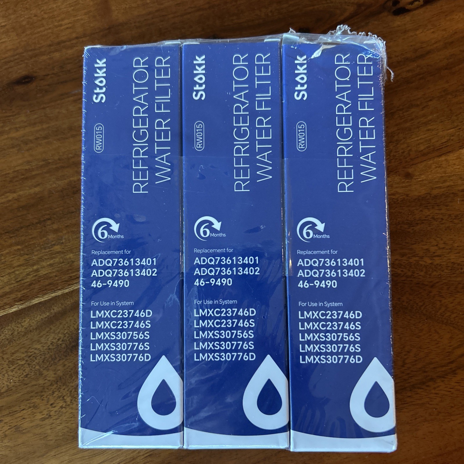 3pk Stokk RW015 Refrigerator Water Filter Replacement Compatible w Multiple Mods