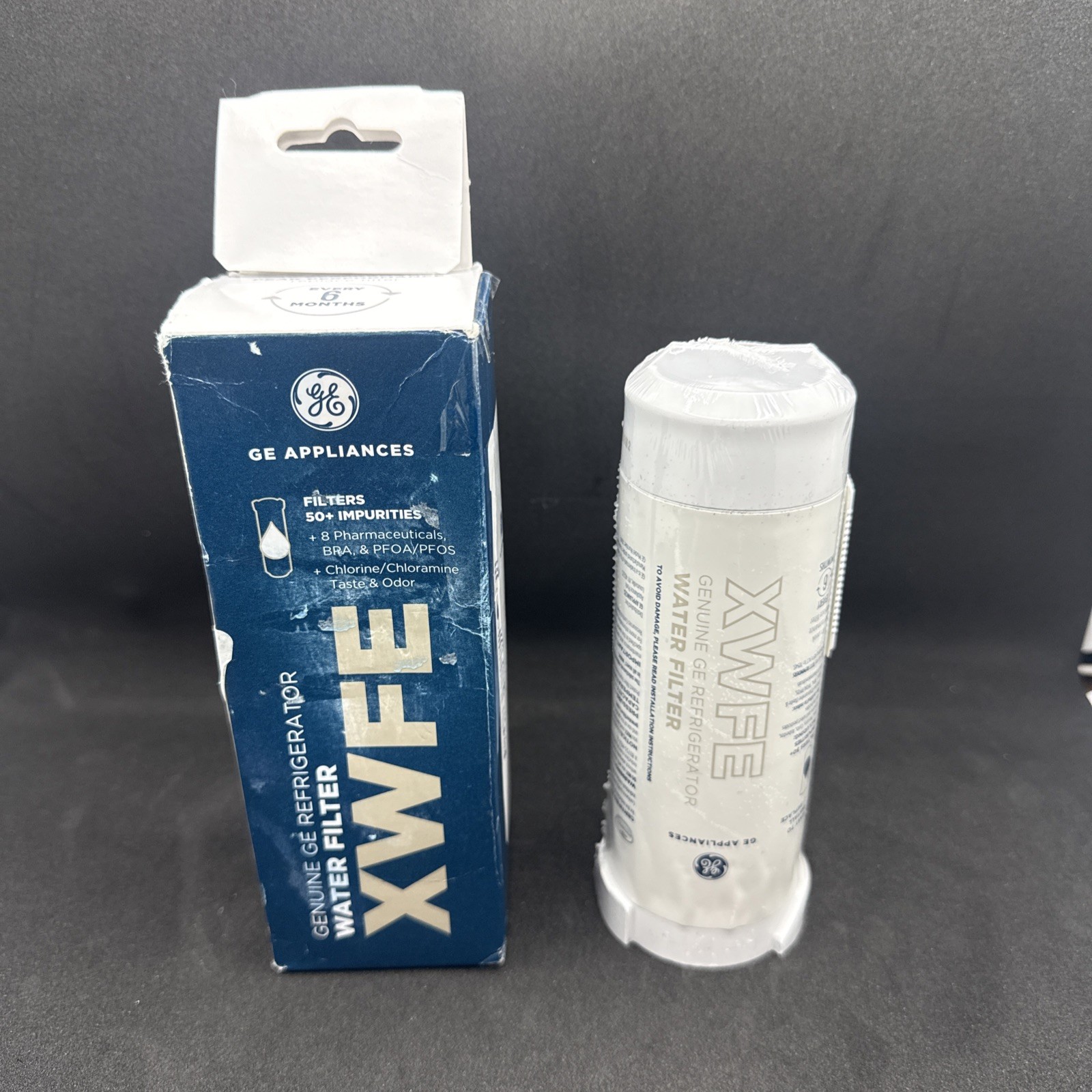 Genuine GE XWFE Refrigerator Water Filter – White Factory Sealed RFID Microchip