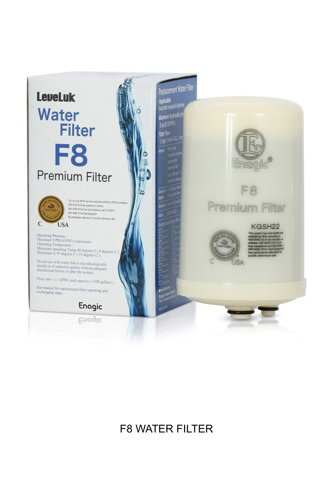 Original New Leveluk K 8 Kangen F8 Filter – Authentic Made by Enagic in Japan