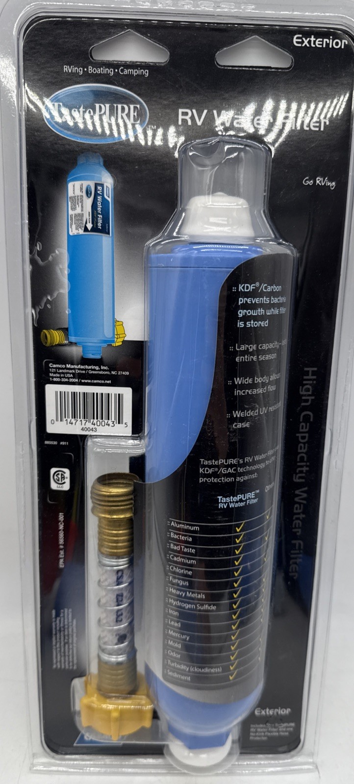 Camco RV Water Filter Lot Pentek Inline Filter GS-10ro-4 Water Filters NEW