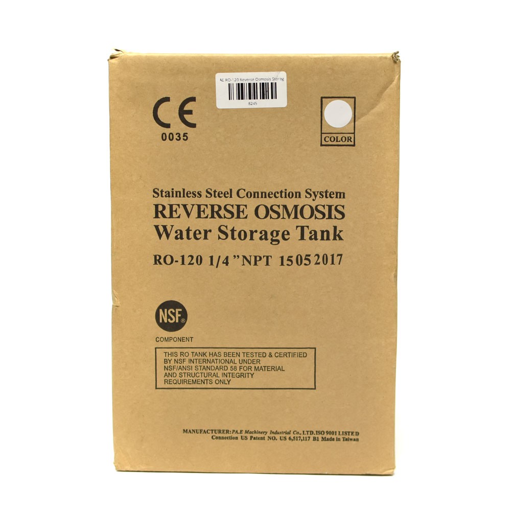 NEW PAE RO-120 2.1 Gallon Reverse Osmosis Water Storage Tank White