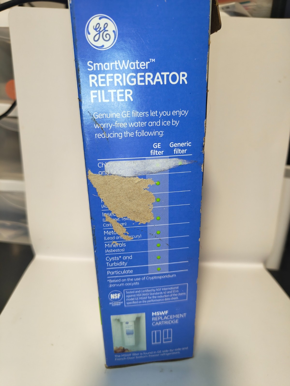 1 PACK GE MSWF Refrigerator Water Filter Replacement SmartWater Filter New-OP