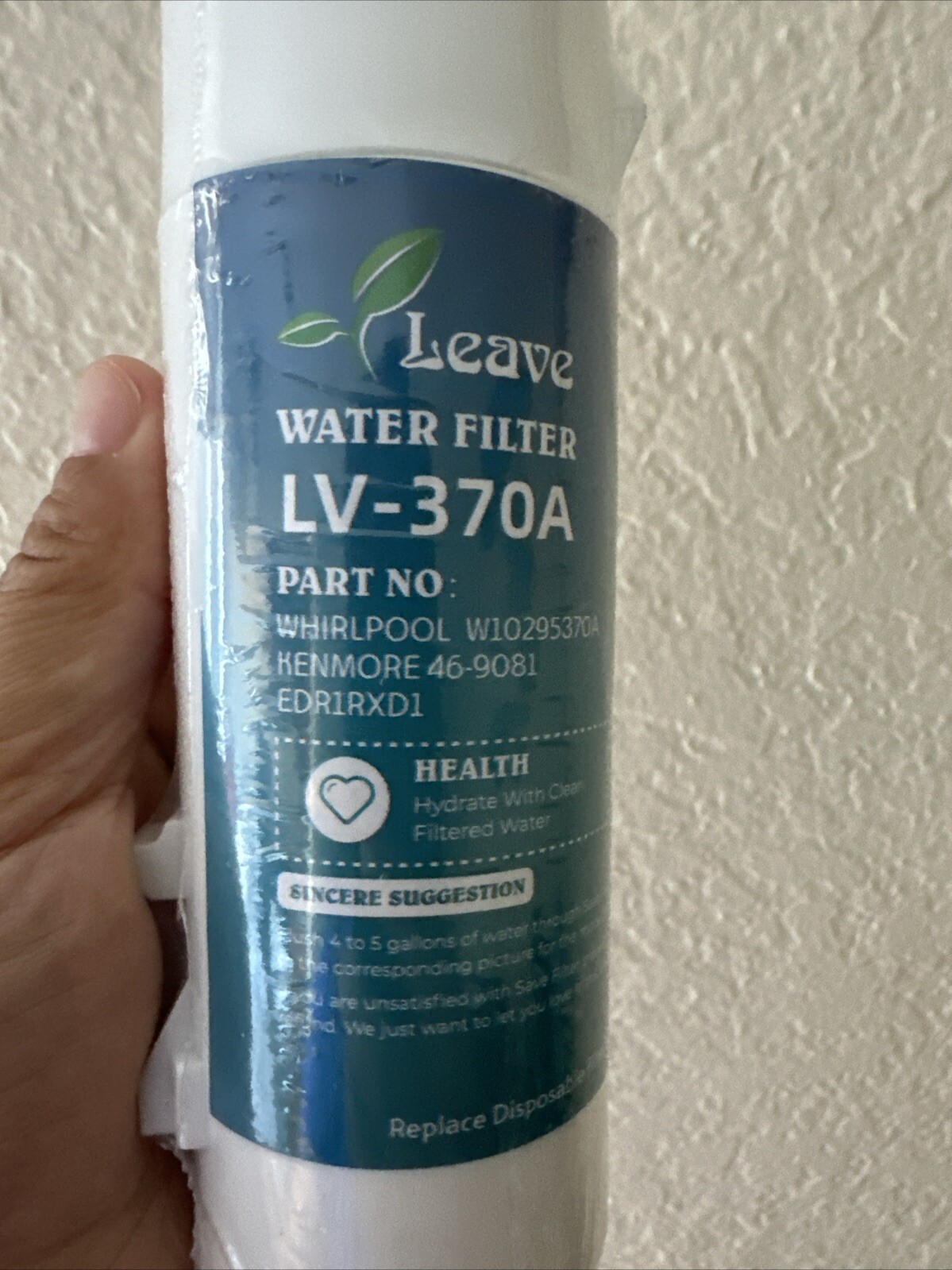 Leave Water Filter 1 LV-370A For Kenmore 46-9081 NEW Sealed