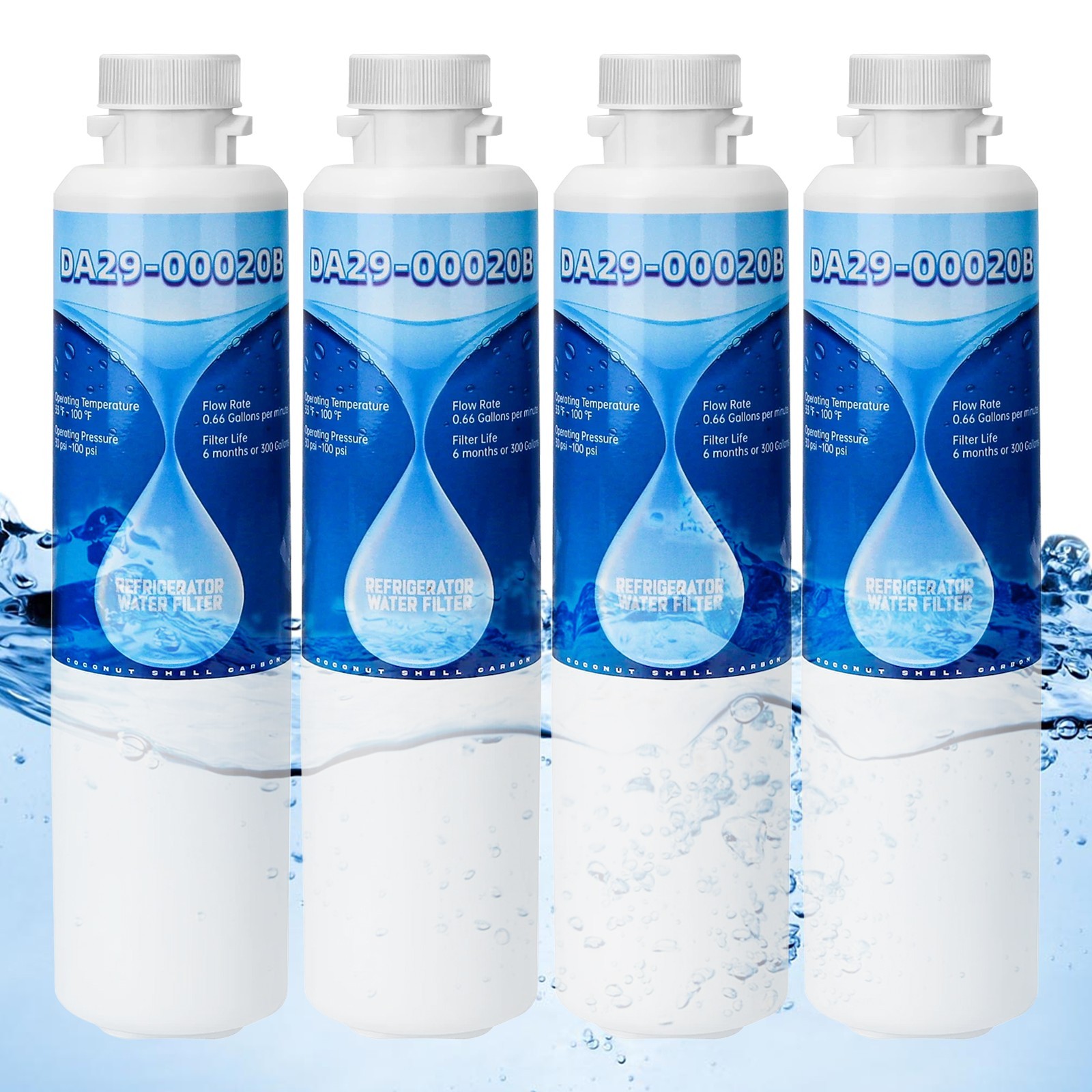 4 packs DA29-00020B Refrigerator Water Filter replacement HAF-CIN/EXP HAF-CIN