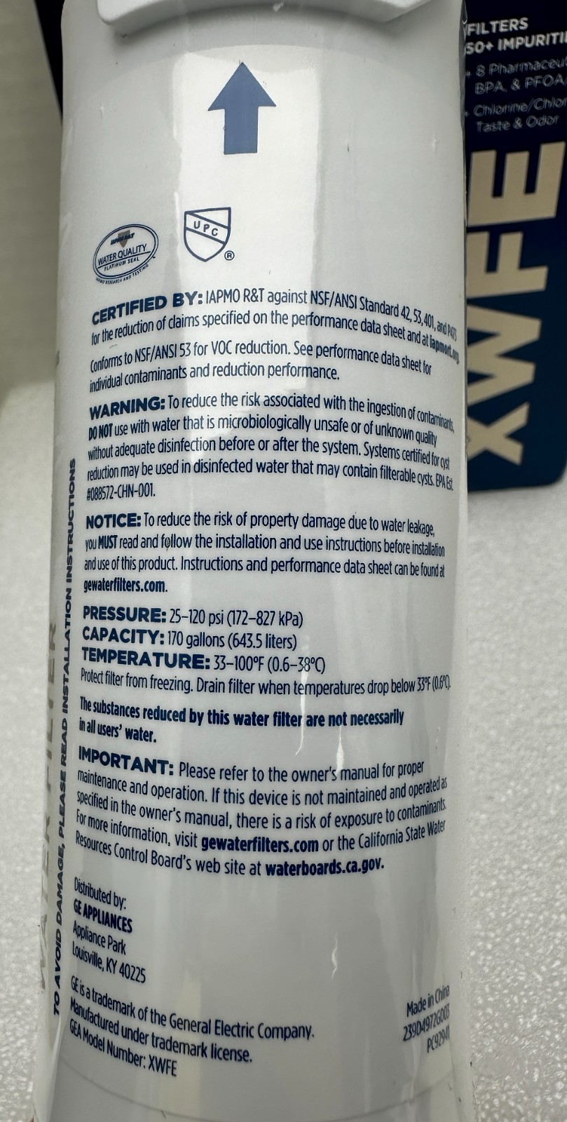 2 pk GE Genuine Refrigerator Water Filter Replacement XWFE without Chip READ