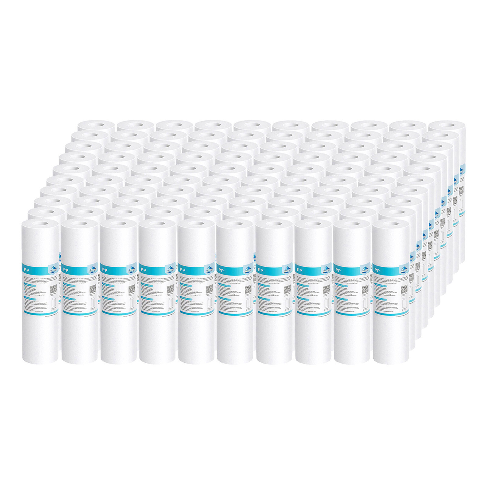 100 Pack 1/5/10/20/25/50 Micron 10″x2.5″ PP Sediment Water Filter Whole House RO