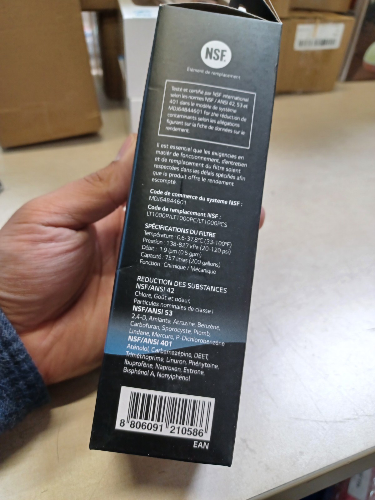 LG Water LT1000P PC/PCS Genuine Filter NSF
