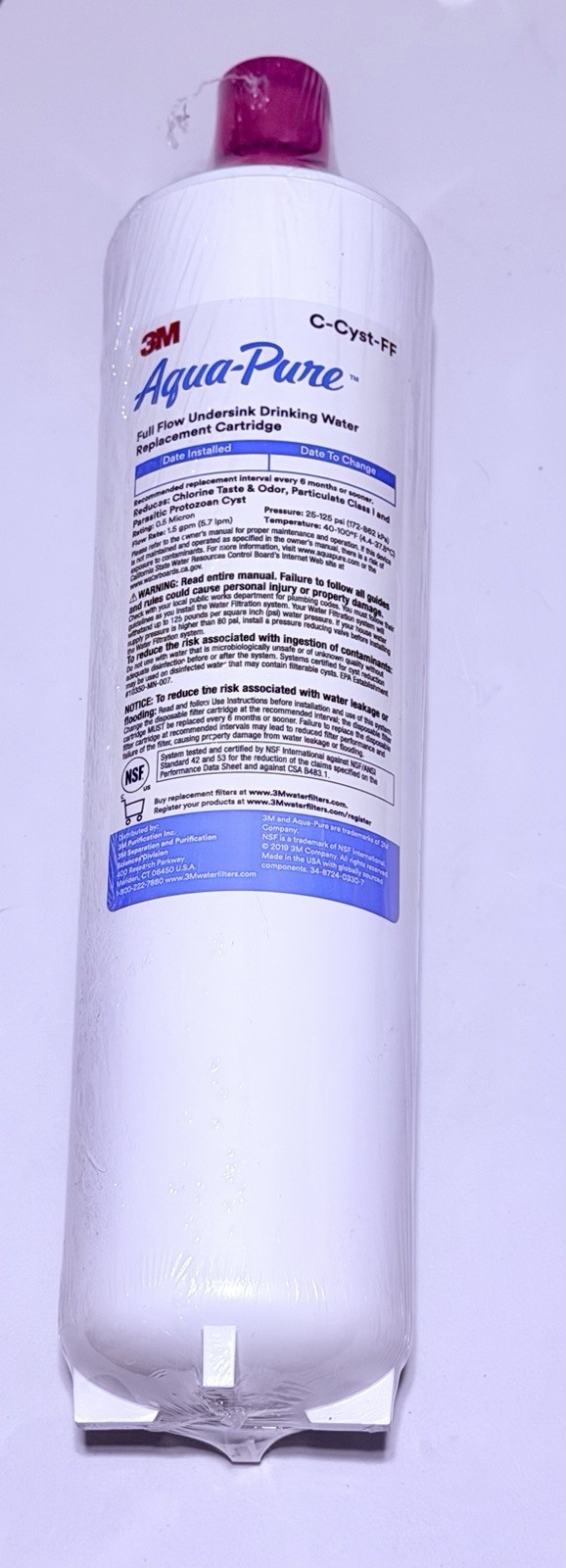 3M Aqua-Pure C-Cyst-FF Cysts Scale Reduction Carbon Water Filter Cartridge