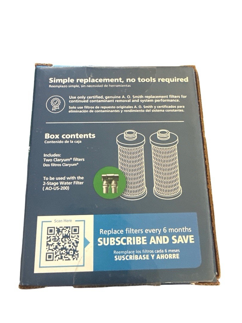 AO Smith 2-Stage Water Filter Replacements AO-US-200-R 960784 , SEALED!