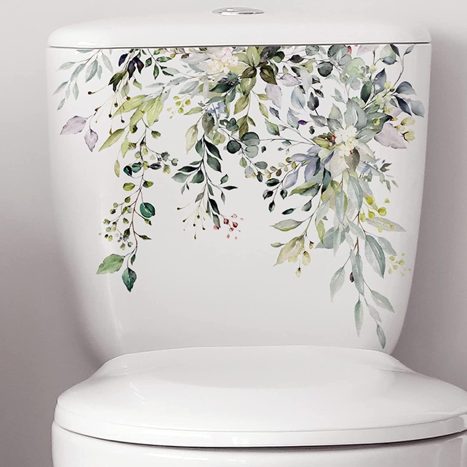 Green Plants Stickers -DIY Removable Waterproof Sticker-2 Sheets Leaves Flowe…