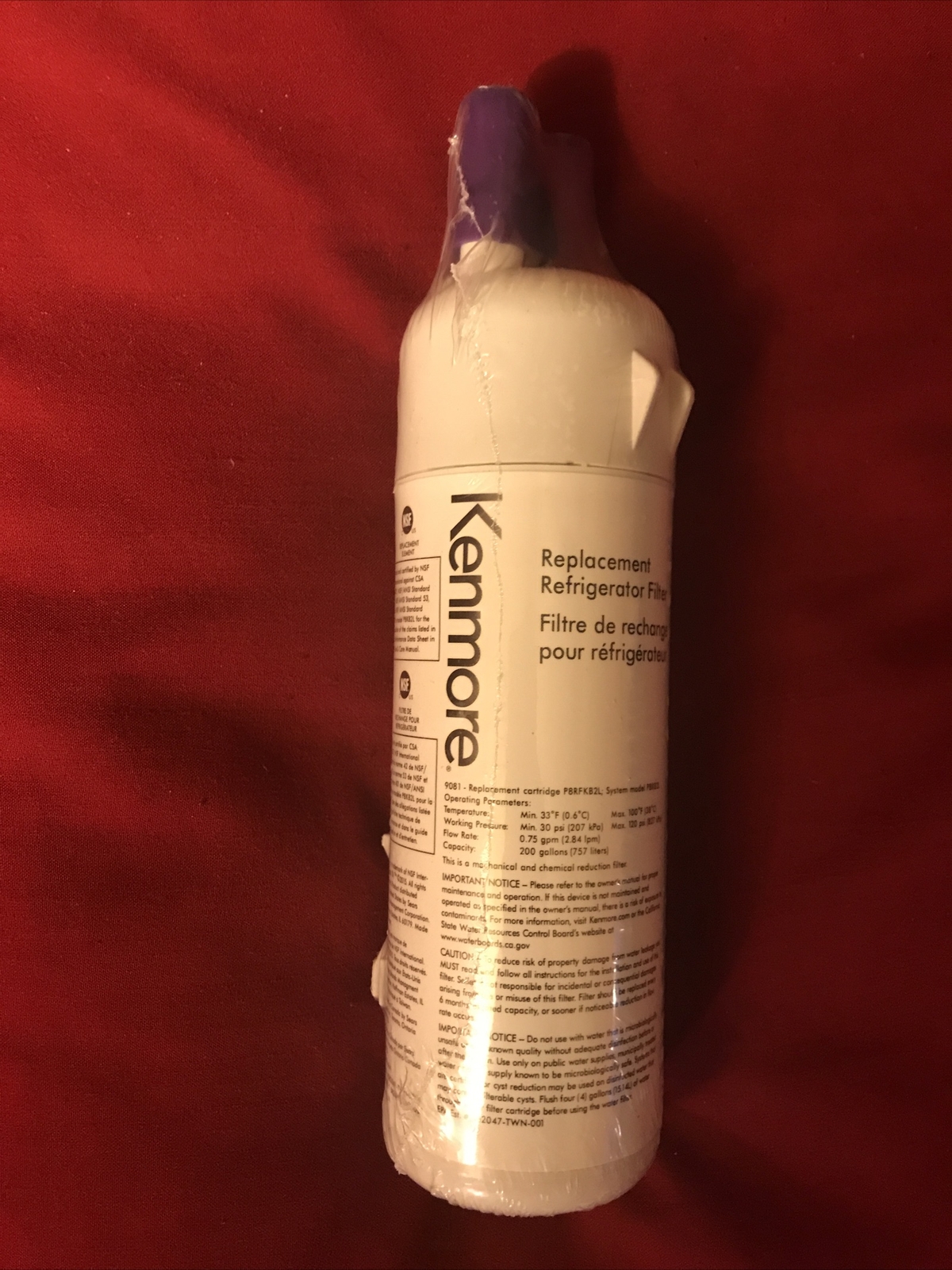 1 Pack Kenmore 9081 Replacement Refrigerator Water Filter 46-9081 46-9930 NO BOX