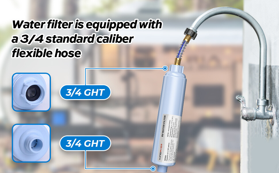 KingRVer Water Filter Hose Protector RV Inline Hose Water Filter Camper Filter