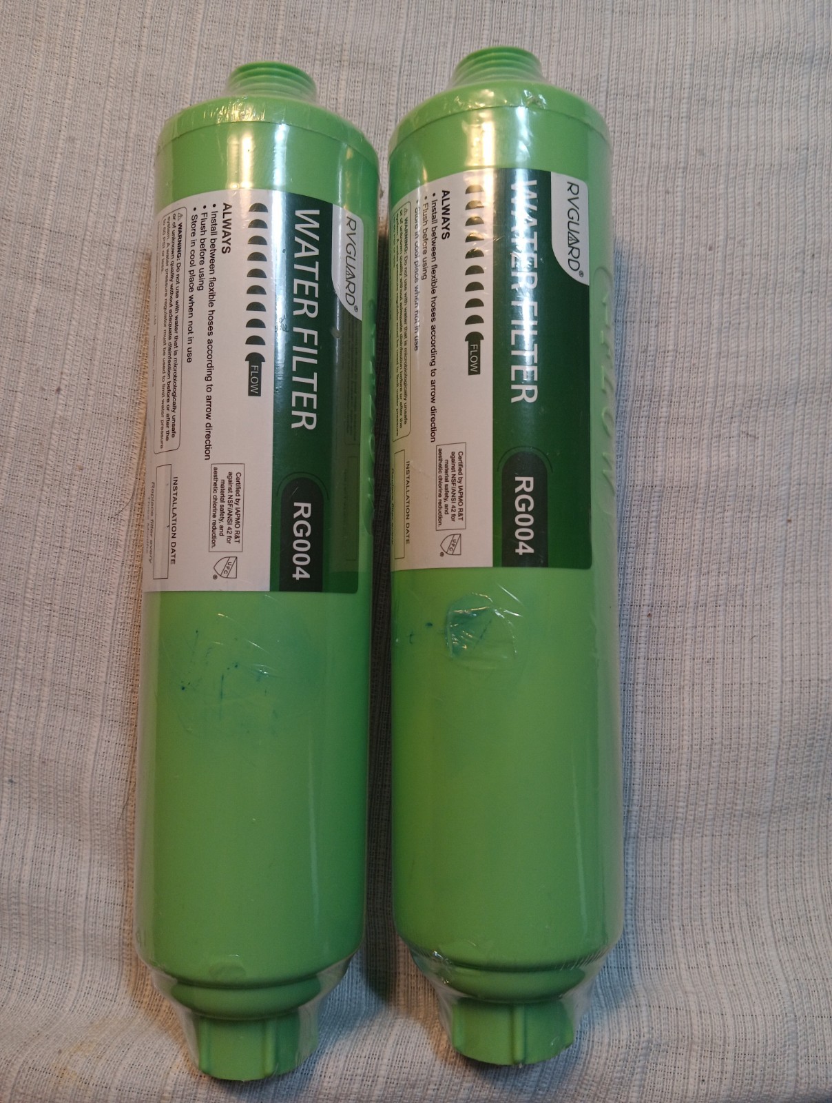 RVGUARD RWC004 Inline RV Water Filter 2 Pack Garden Hose Camper Trailer NSF