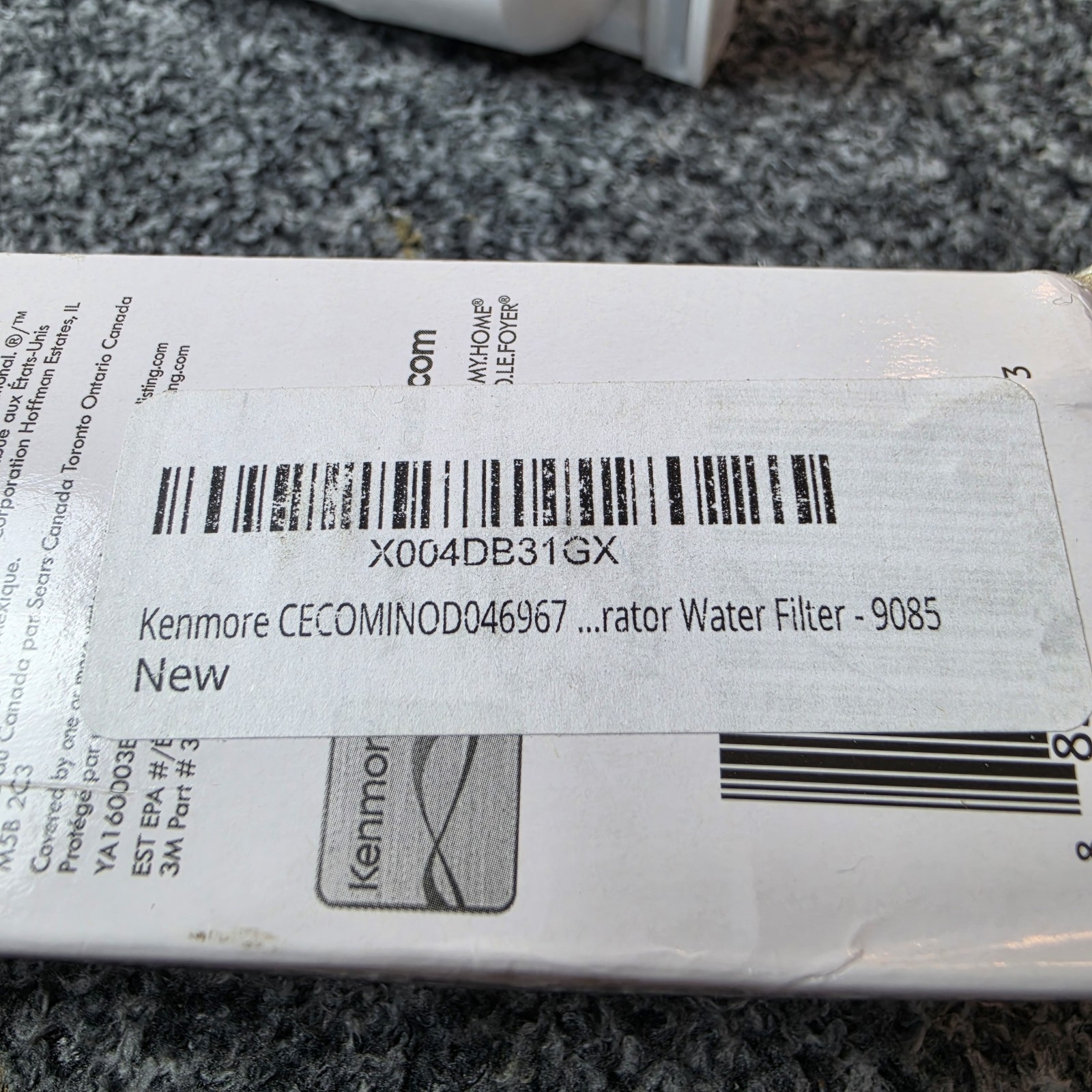 Kenmore 9085 Refrigerator Water Filter 469085 Open Box