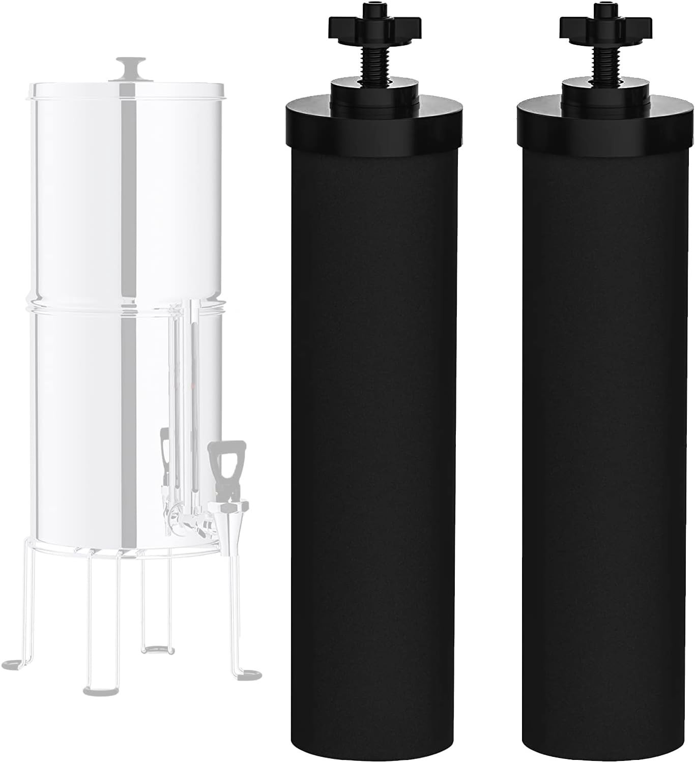 2 Packs Replacement Gravity System Filters BB9-2 Black For Berkey Water Filter