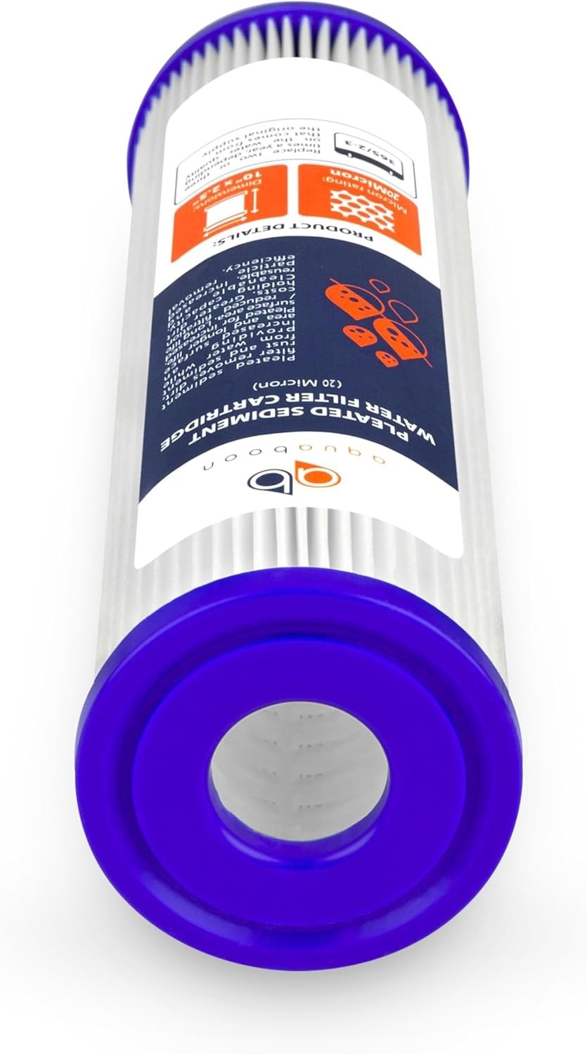 Pleated Sediment Water Filter 10 Inch 2.5 Inch Polyester for Home Filtration