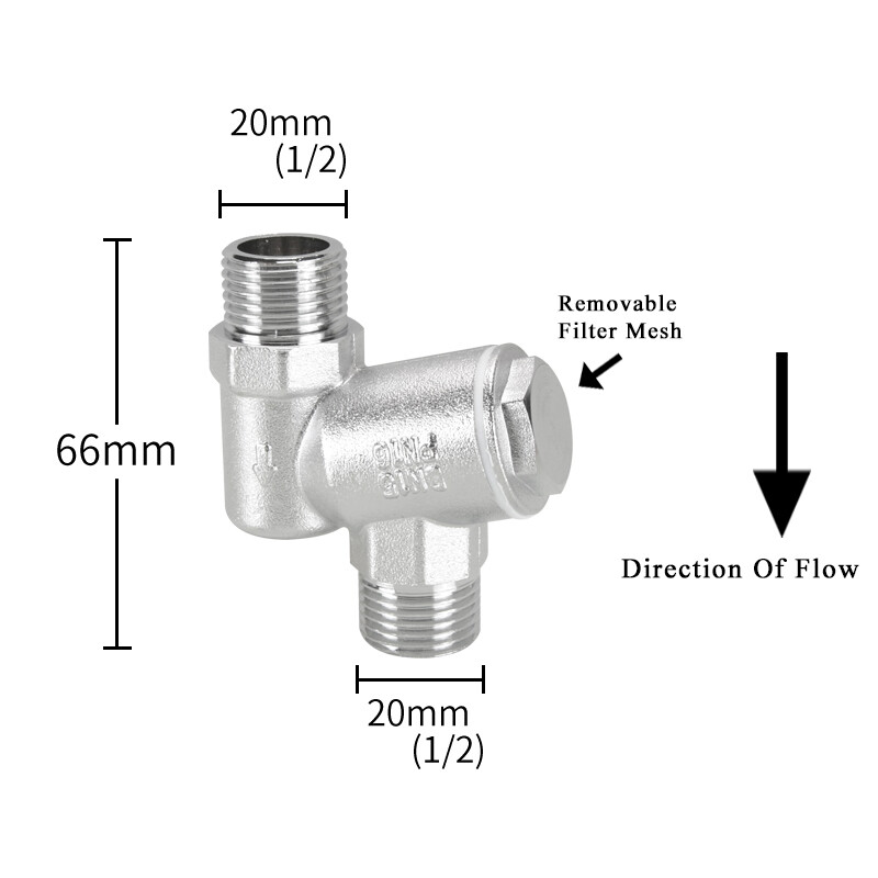 Z-Type Filter Strainer 1/2″ 3/4″ Pipe Water Heater Toilet Water Purifier Tap
