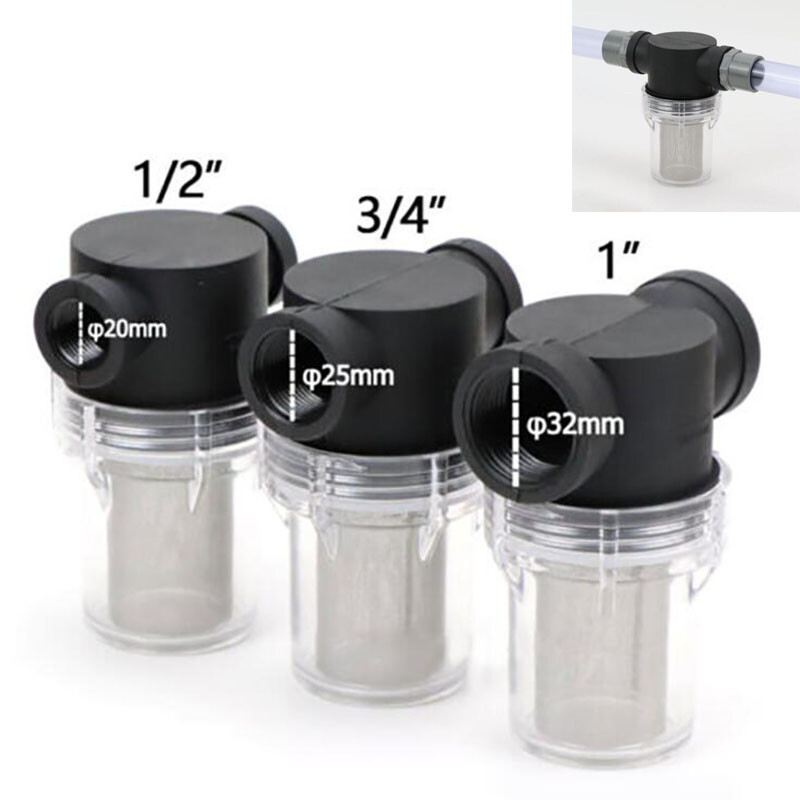 1/2″ 3/4″ 1″ Inline Mesh Strainer Water Pump 40 Mesh High Flow Pipeline Filters