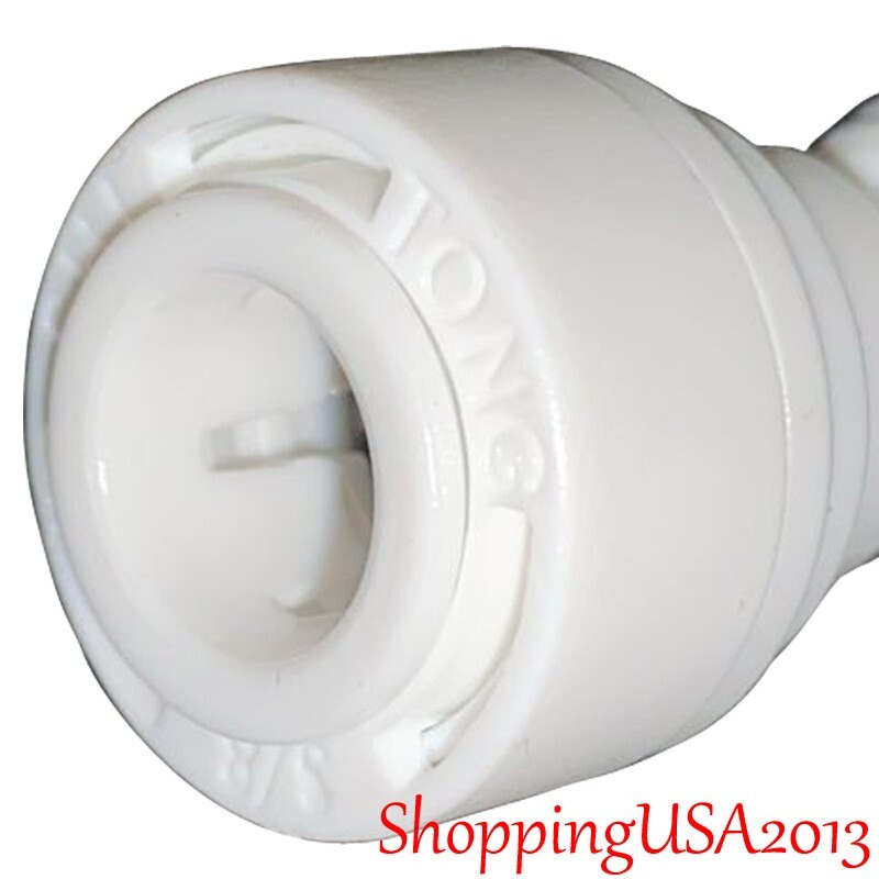 5 Pc 1/4-3/8 Quick Connect Straight Fitting Connector Push In RO Under sink