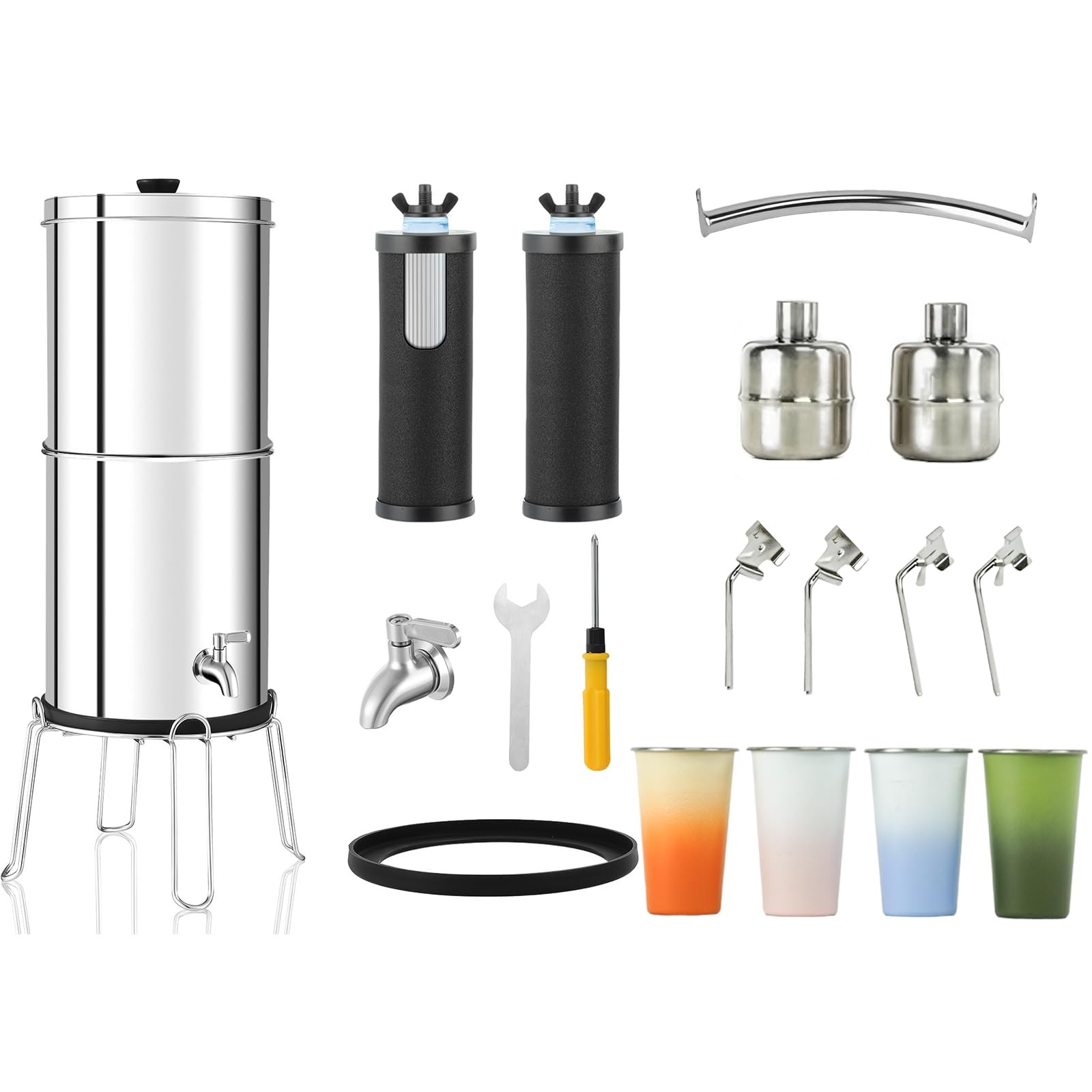 2.25G Ultra-Filtration Gravity Water Filter System-304 Stainless Steel Counte…