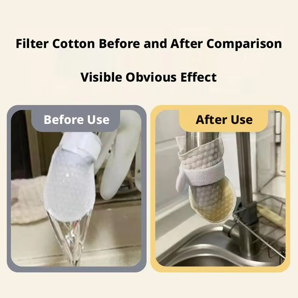 100PCS Cotton Filter Bag For Faucet, DIY Faucet Filter Cotton Bags Water Filters