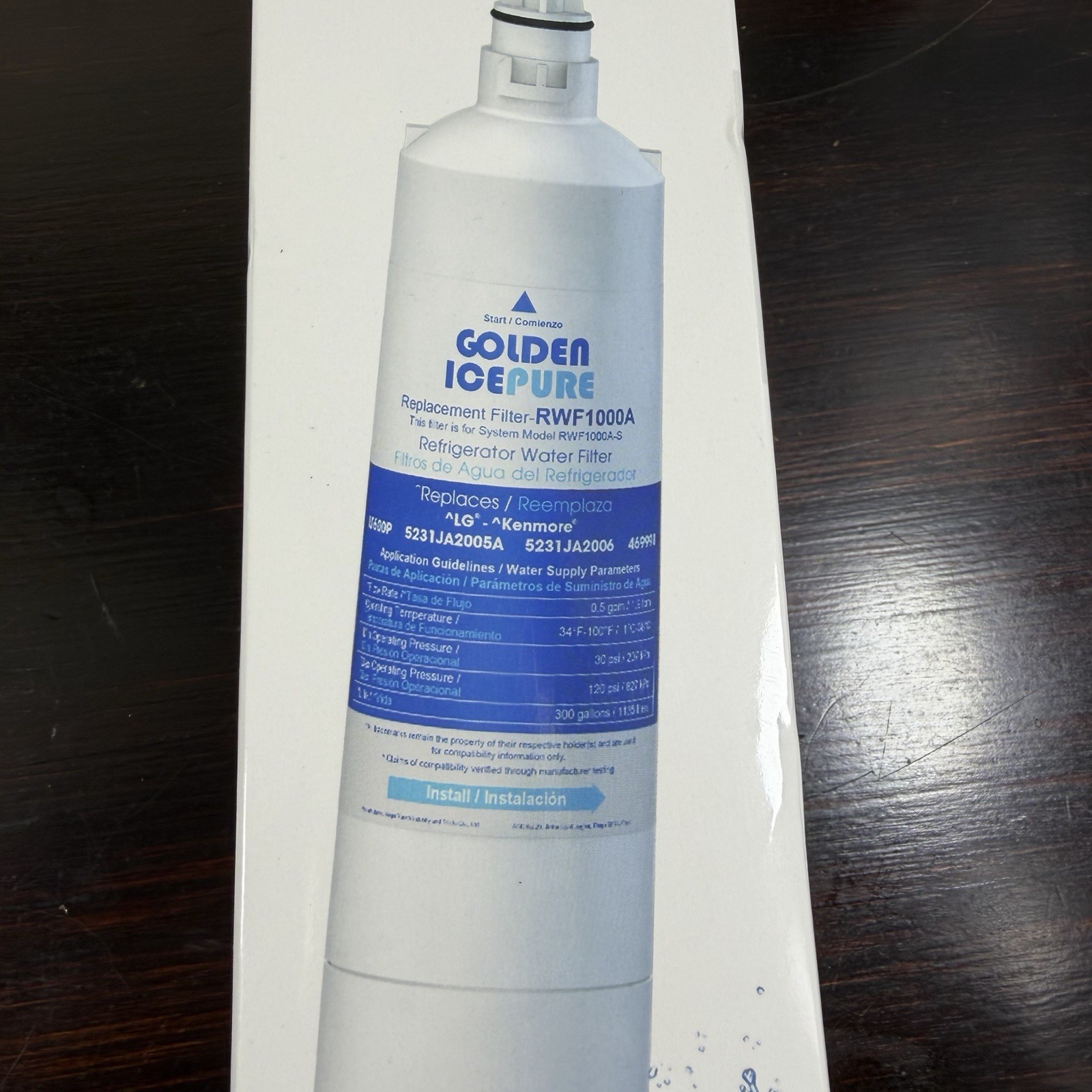 Golden Icepure RWF1000A Refrigerator Water Filter LG Kenmore LT600P 5231JA2006