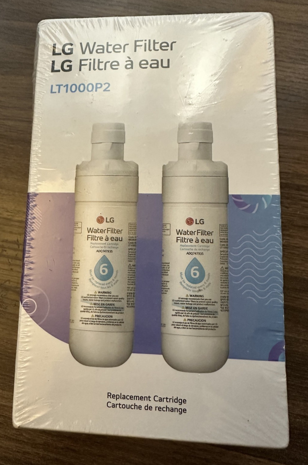 LG Water Filter Replacement Cartridge LT1000P2 SEALED FREE SHIP