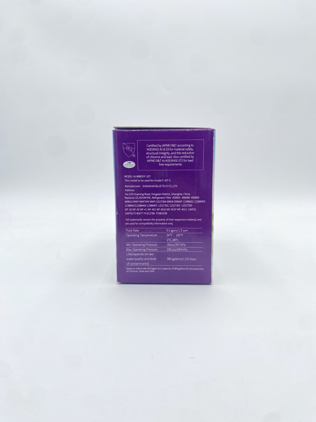 Refrigerator Water Replacement Filter White 2 Pack 300 Gallons Fits GE & Kenmore