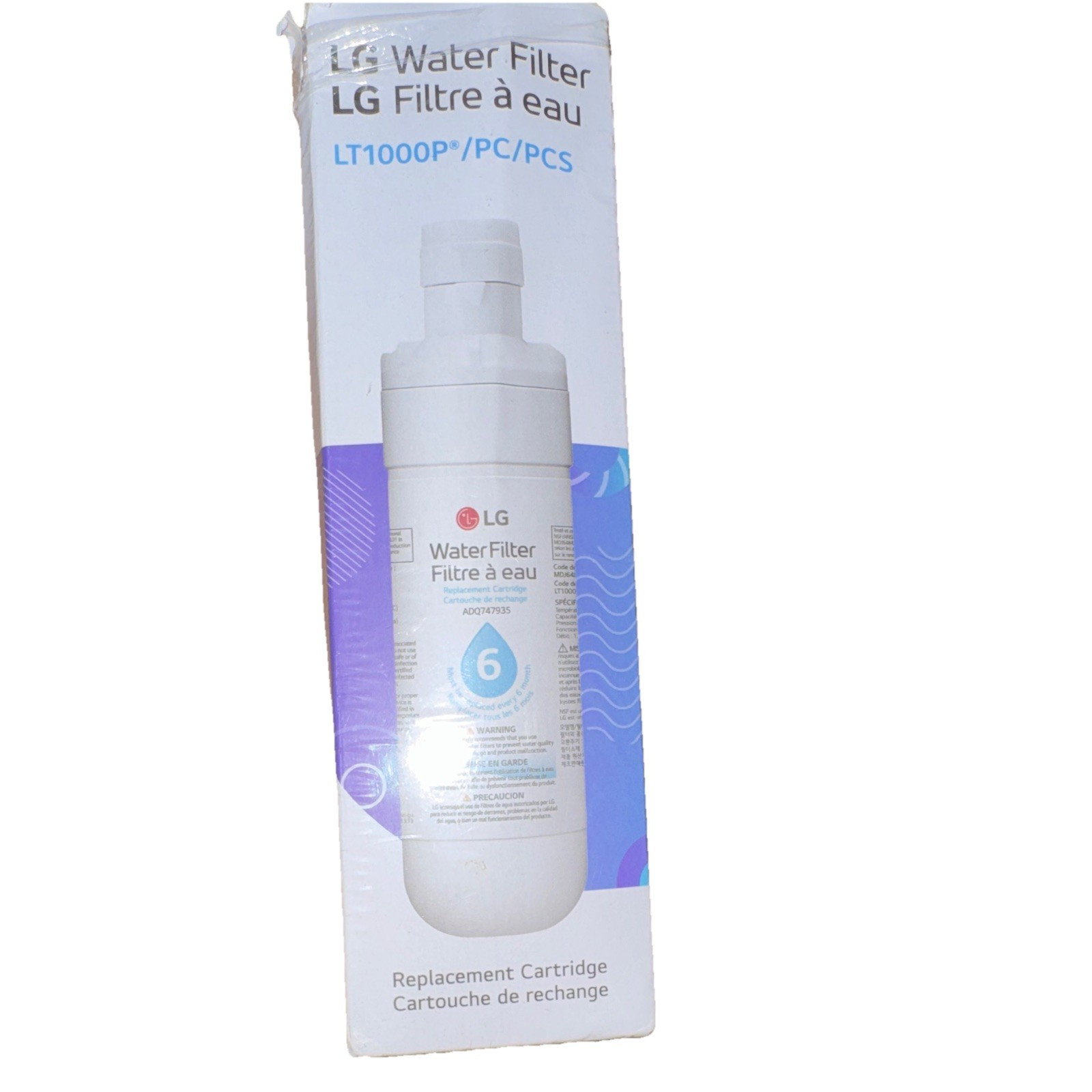 LG LT1000P/PC/PCS Refrigerator Water Filter Carbon Block, 200 Gal, 1 Pack