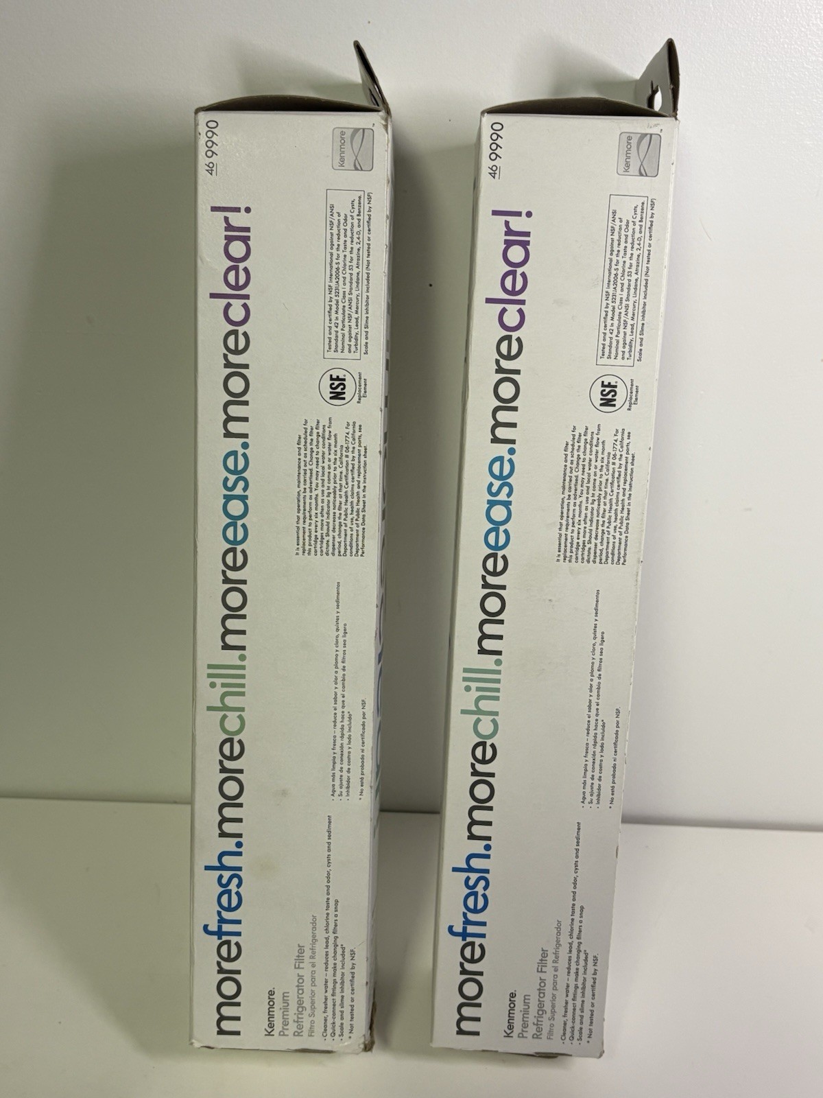 New (2) Kenmore Clear Premium Refrigerator Filters 46-9990 Kenmoreclear