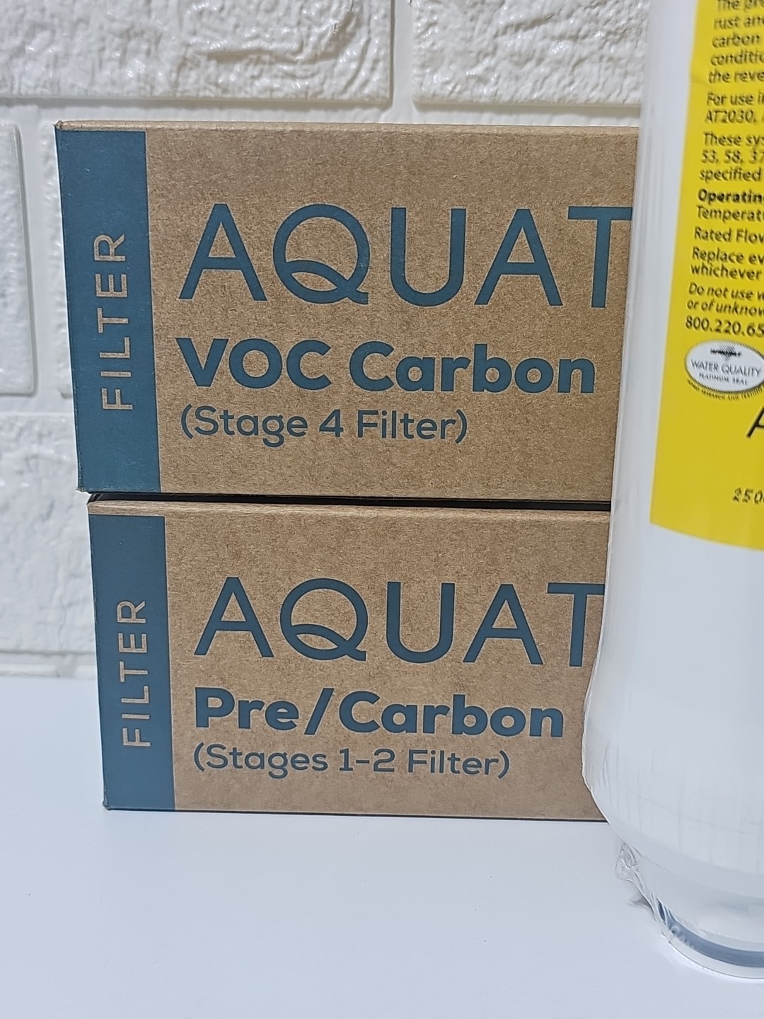 2 Aquatru Replacement water Filters Countertop Reverse Osmosis stages 1-2 And 4