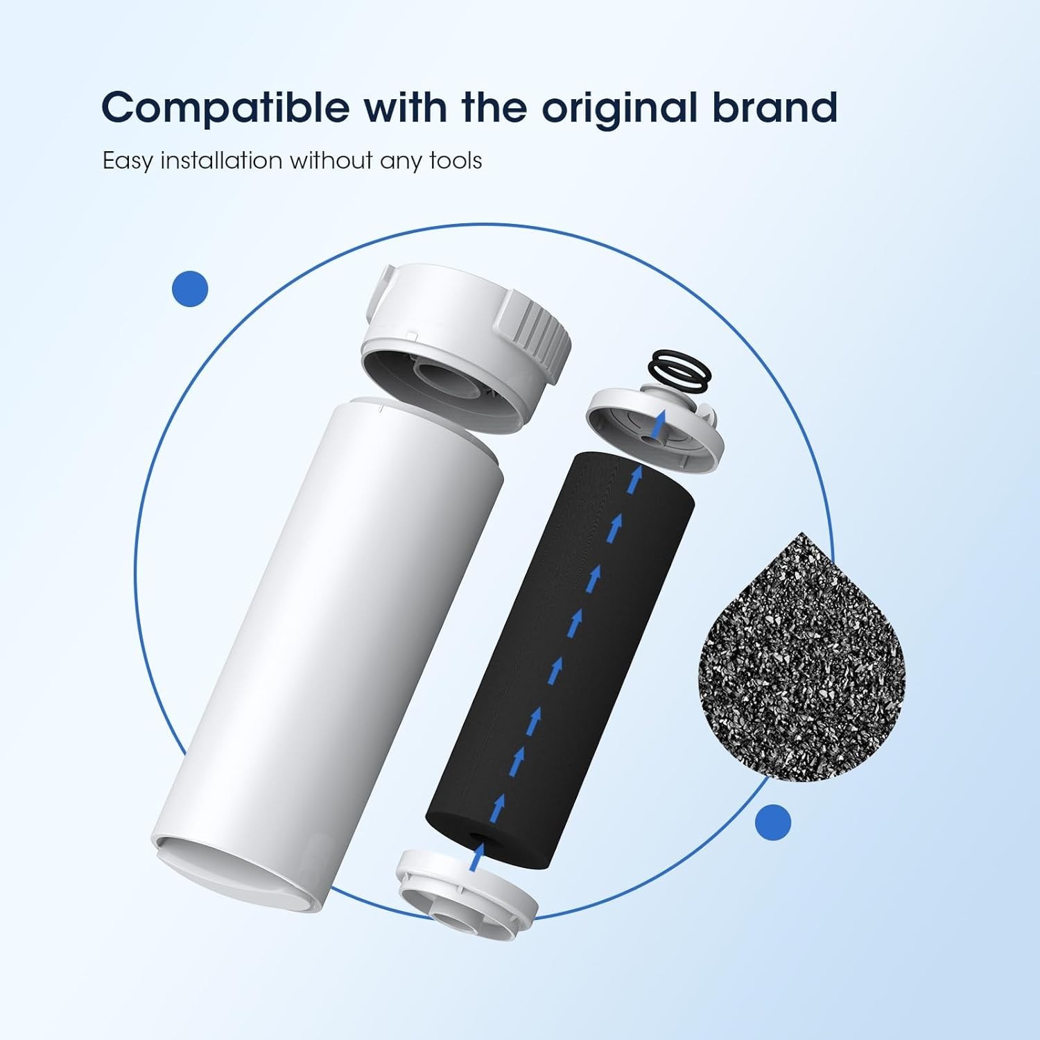 Compact GE XWFE Replacement Water Filter – Tool-Free Installation, Pack of 1
