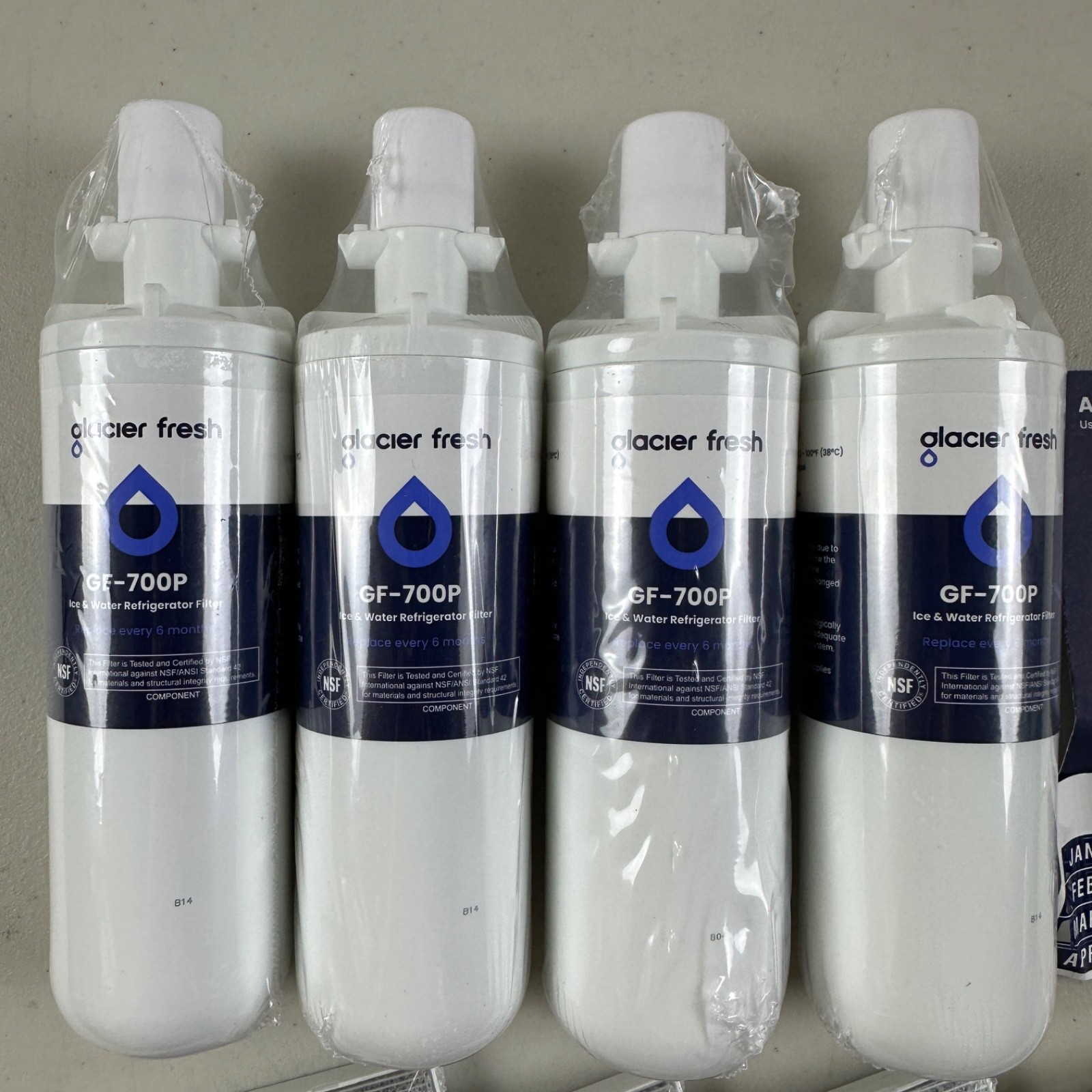 4 PACK GLACIER FRESH LG LT700P Water Filter Combo RWF1200A Kenmore 9690 GF-700P