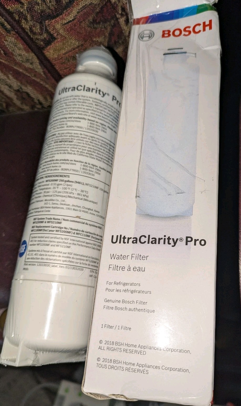 Bosch Ultra Clarity Pro Refrigerator Water Filter BORPLFTR50