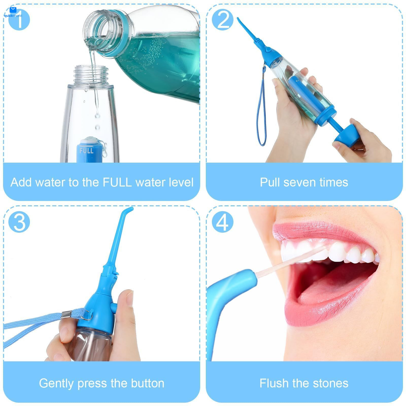 Water Dental Flosser for Teeth Oral Irrigator 1 Count (Pack of 1), Blue
