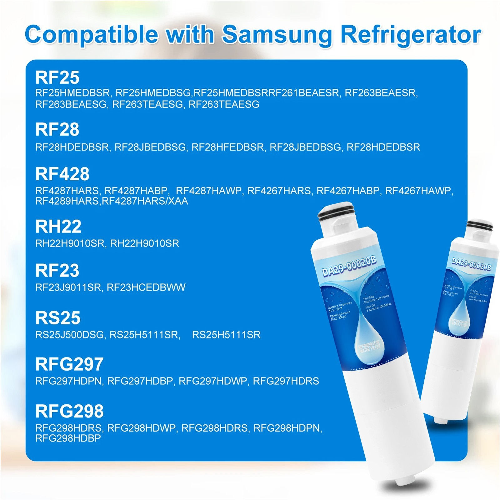 UKF8001 Refrigerator Water Filter replacement for Maytag UKF8001AXX750 3 packs