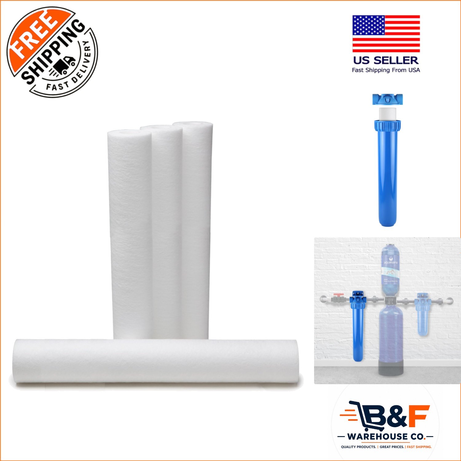 4 Count 20-Inch Sediment Pre-Filters for Whole House Systems – Certified Quality
