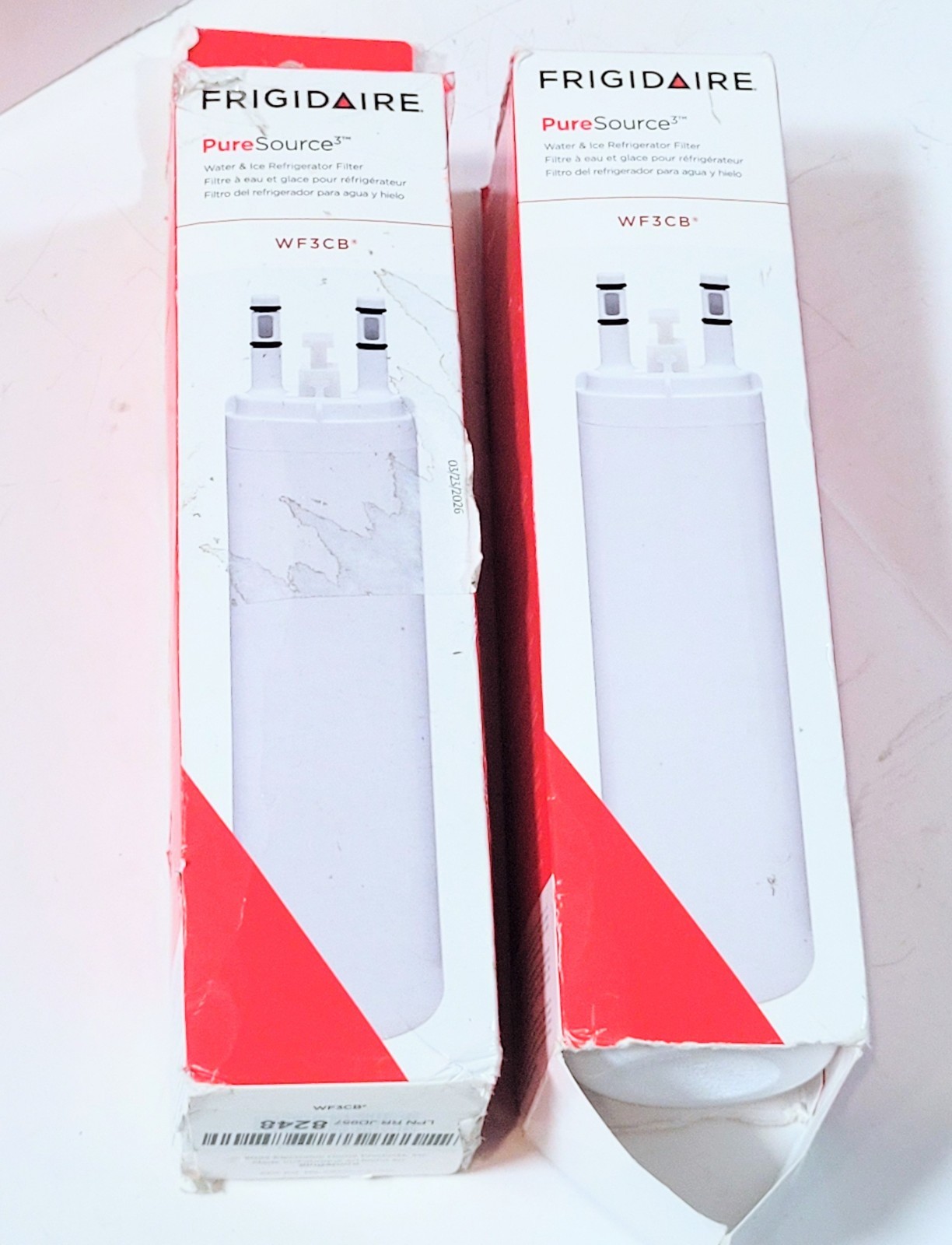 Lot Of 2 Genuine Frigidaire WF3CB PureSource3 Refrigerator Water Filters