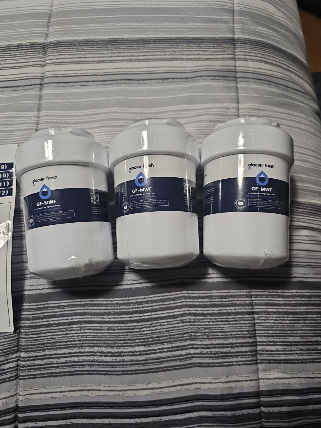 (3) New/Sealed Glacier Fresh GF-MWF Refrigerator Filters GE Kenmore Free Ship