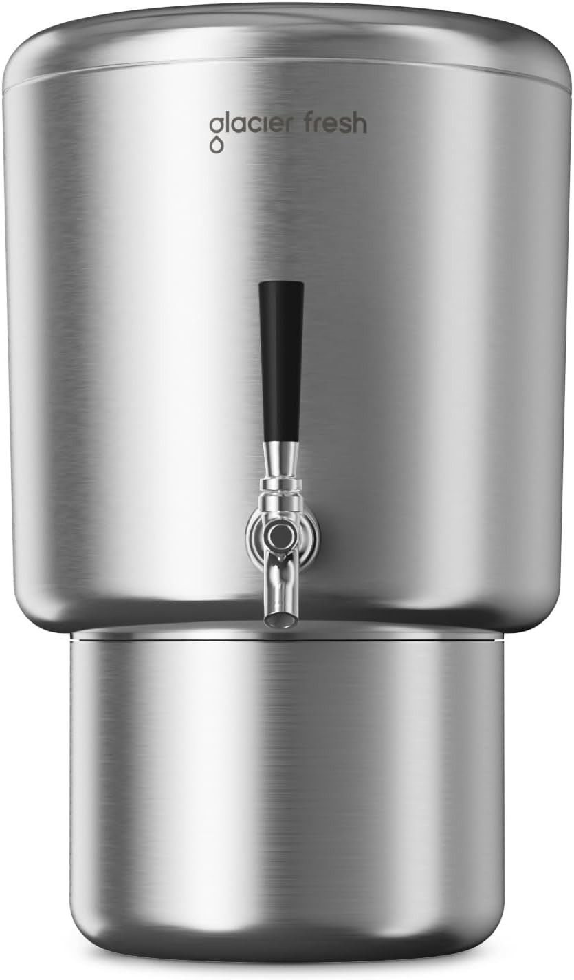 GLACIER FRESH 2.25G Stainless Steel Countertop Gravity Water Filtration System
