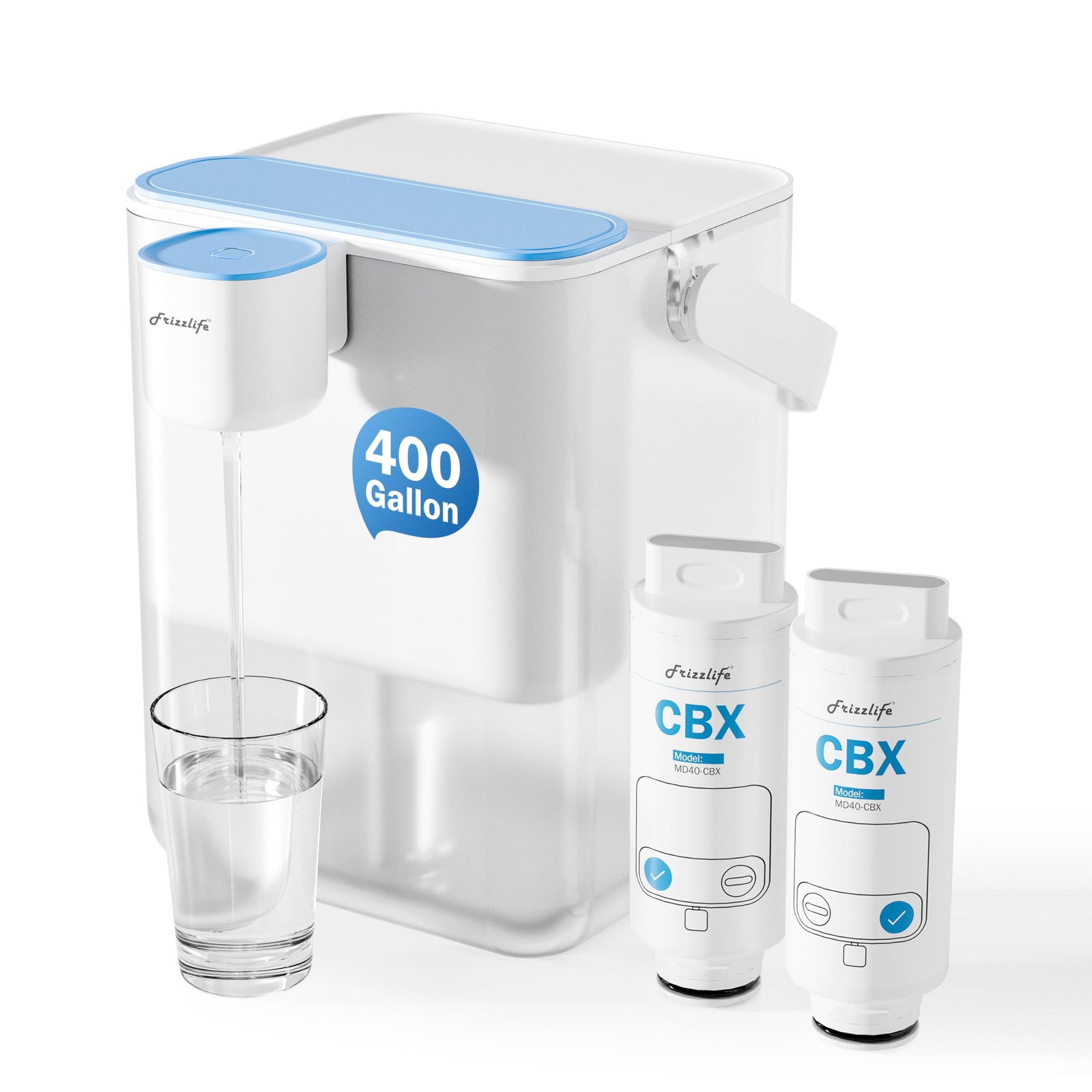 MD40 Electric Water Filter Dispenser with 2 Filters, 400 Gallon, NSF/ANSI 53&…