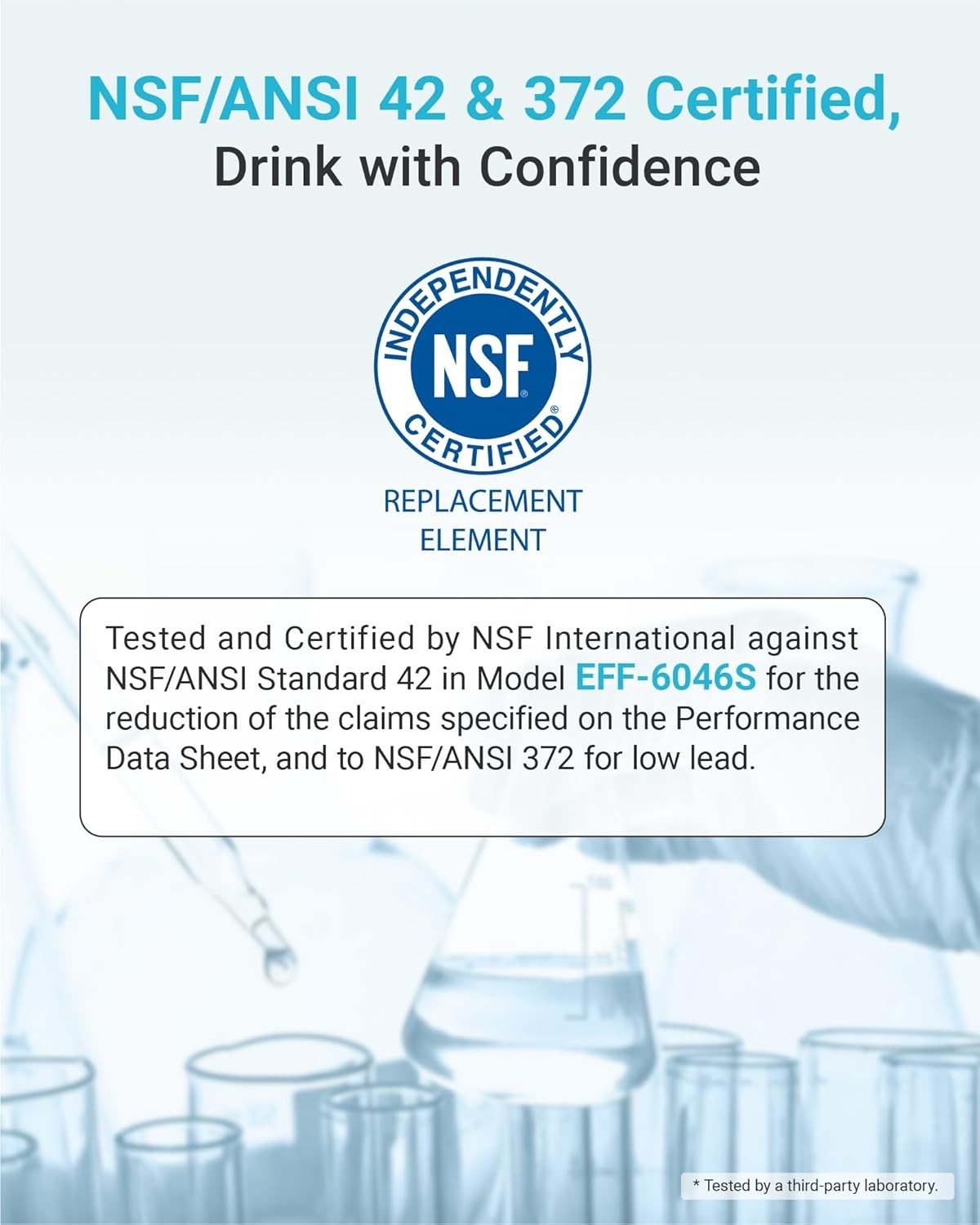 AQUA CREST ADQ747935 Refrigerator Water Filter, Replacement for LG® LT1000P®(4)