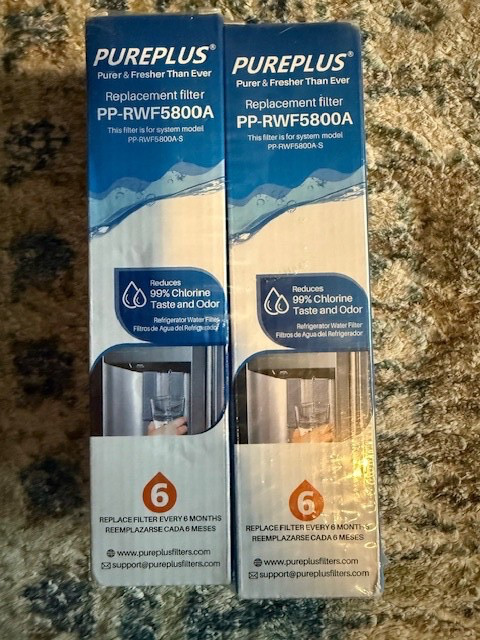 PurePlus Replacement Water Filter PP-RWF5800A NEW SEALED- Lot of 2