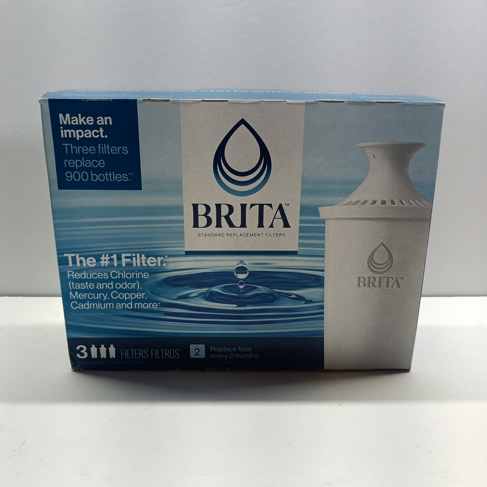 NEW SEALED 3 Pack Brita Standard Replacement Filters 2023 Made in Canada OB03