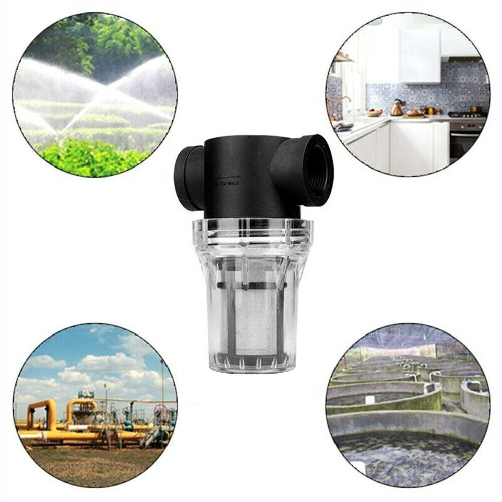 1/2″ 3/4″ 1″ Inline Mesh Strainer Water Pump Filter Screen Garden Irrigationo0