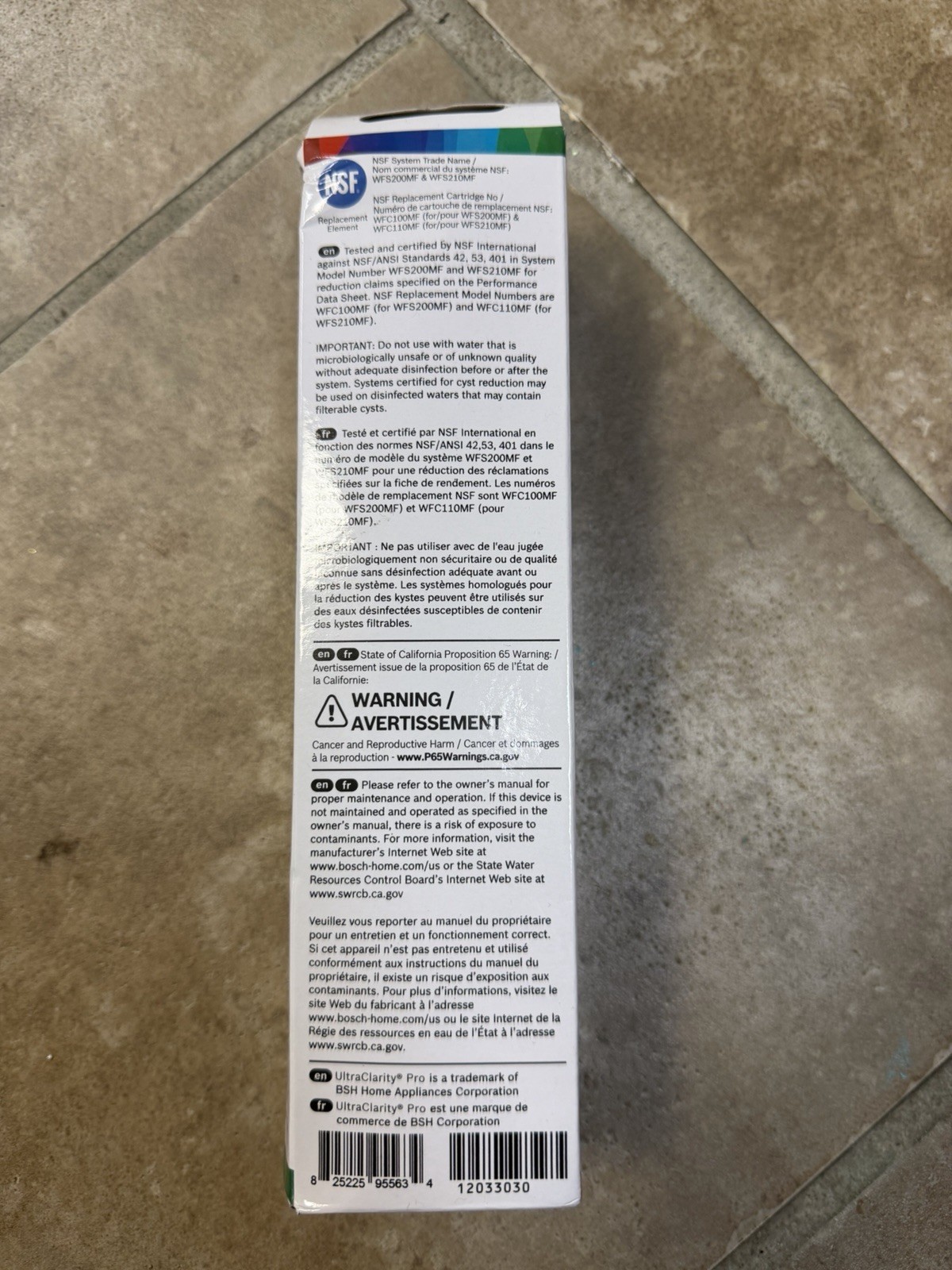 Bosch Ultra Clarity Pro 1 Pack BORPLFTR50 Water Filter #WFS200MF/WFS210MF NIB