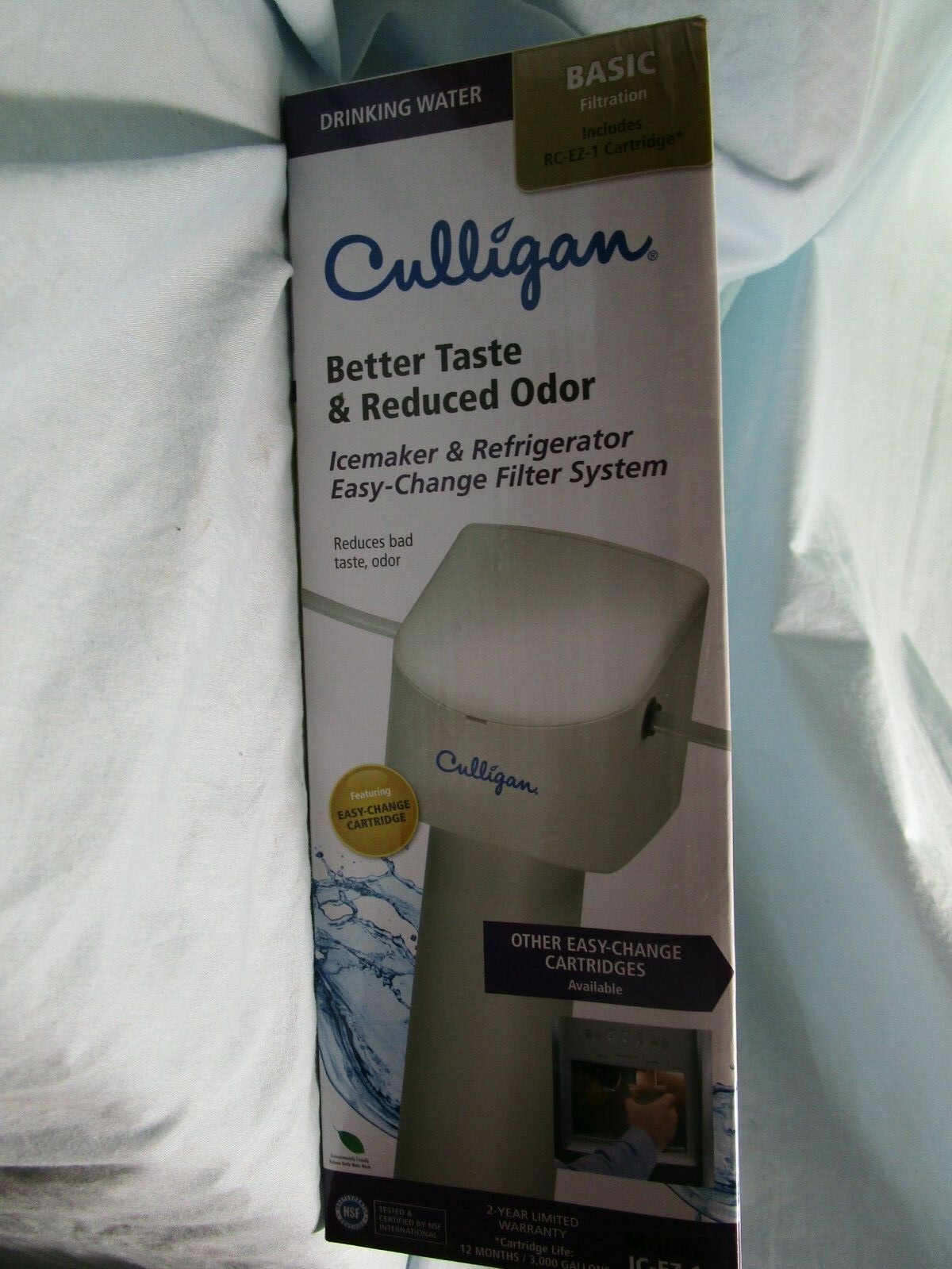 Culligan IC-EZ-1 Easy Change Icemaker & Refrigerator Dispenser Filter RC-EZ-1