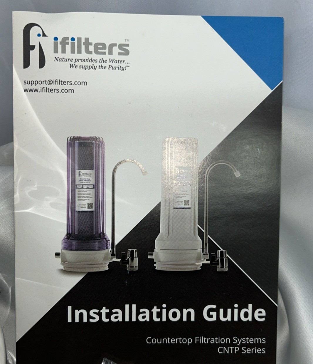 Countertop Ultra Drinking Water Filter For VOCs Cysts Pesticides Chlorine, White