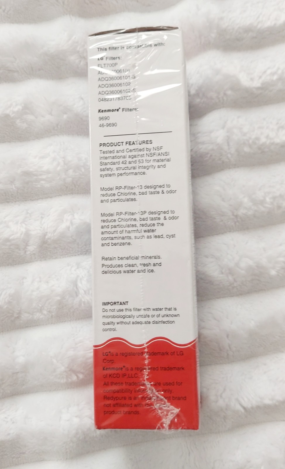 1 Redy Pure Water Filter rp-13/13P for LG ADQ/FLT, Kenmore 9690