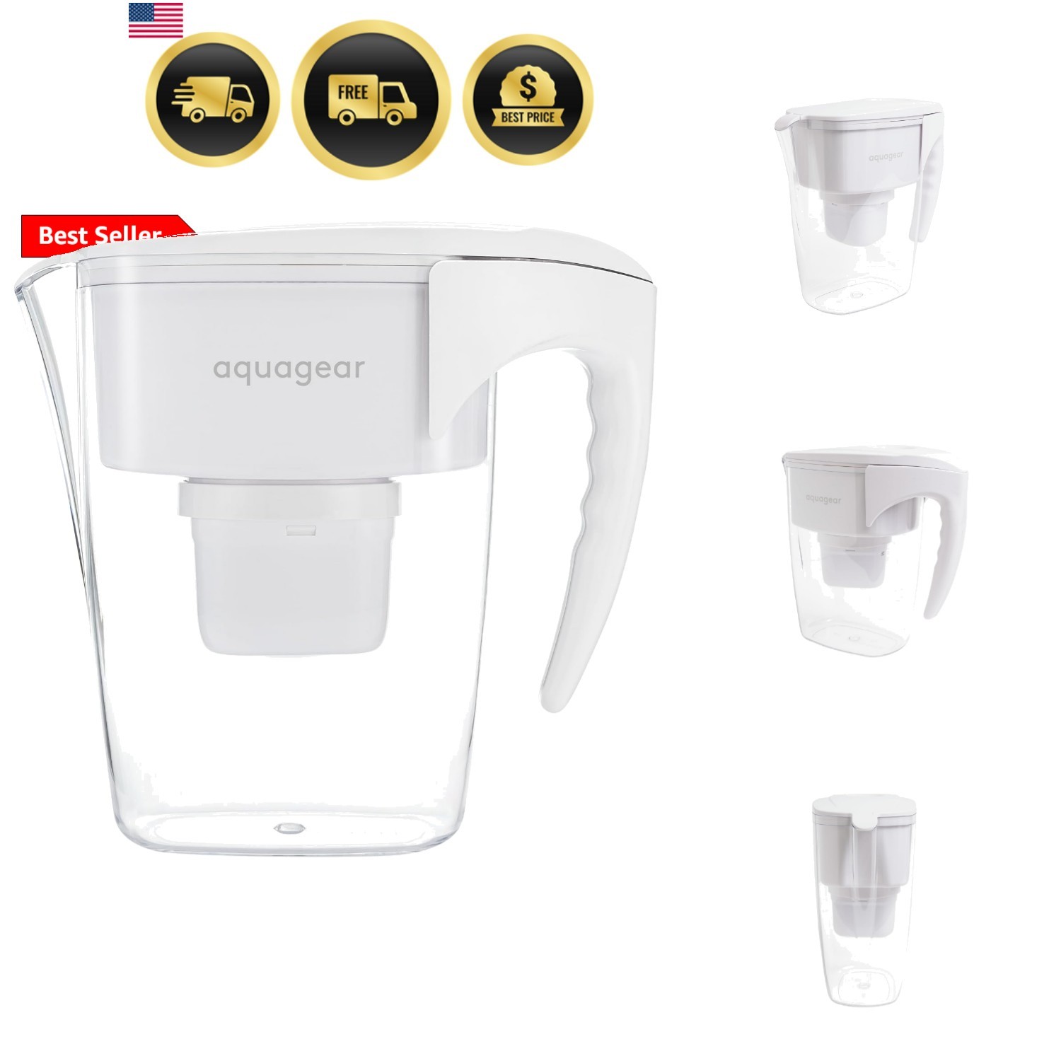 Water Filter Pitcher – Lead, Chlorine, PFOA/PFOS, Microplastics Filter, 0 Cup…